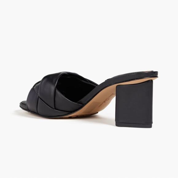 Sam Edelman Oaklie Black Leather Heeled Sandals - Picture 3 of 10